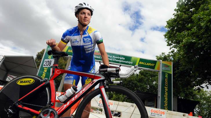 Rebecca Wiasak will be a leader for the ACT team at the track nationals in Sydney this week, despite only having been a full-time cyclist for 2 and a half years.