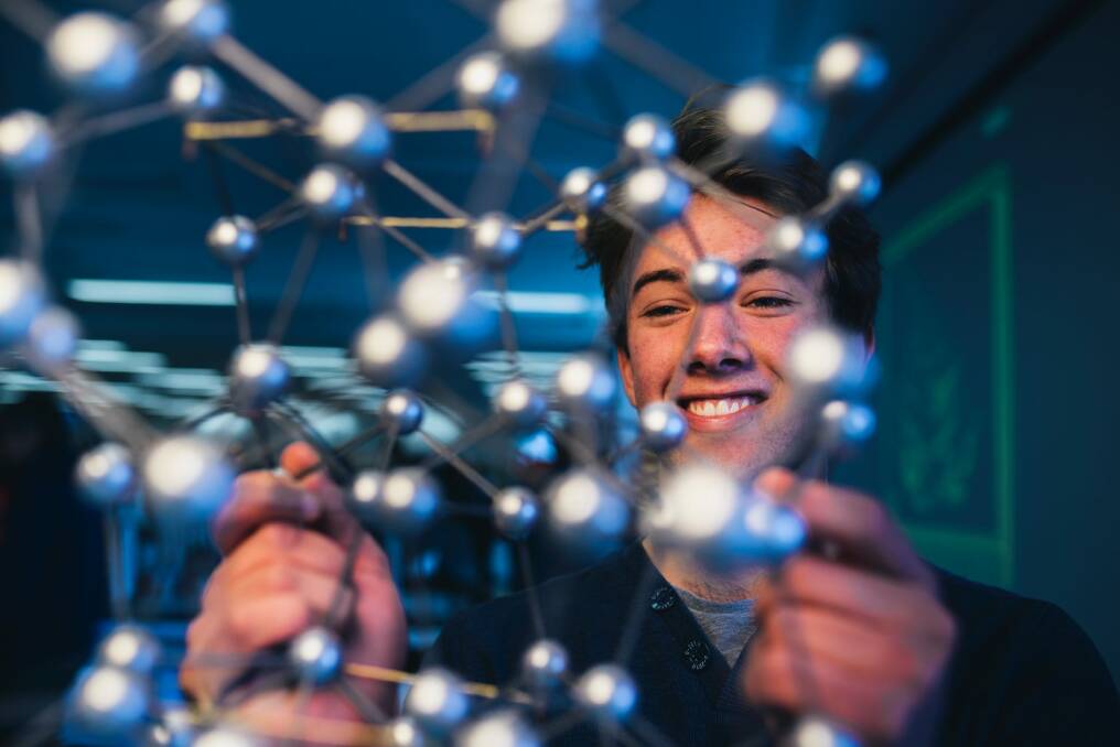 Radford College student Angus Peady who hopes to study chemistry or physics at the ANU next year. Photo: Rohan Thomson