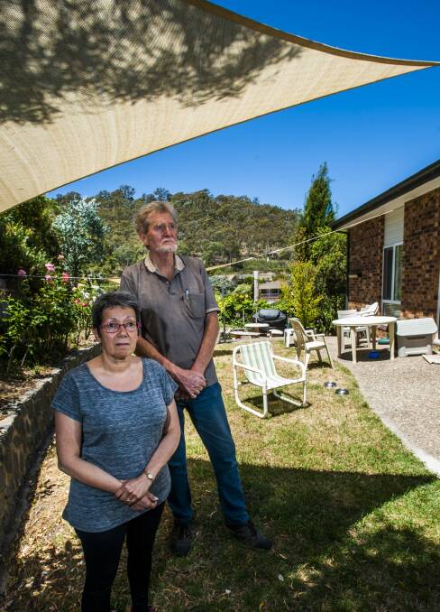 Richard Larkey and his wife Ana are sick of the putrid odours around their home, which they say are the same as those which came from the tip earlier this year.  Photo: Elesa Kurtz