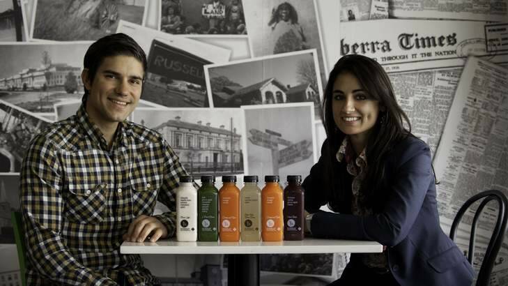 The Fix:Cold Pressed Juice founders Jovan Pejic and Lucianne Attard.