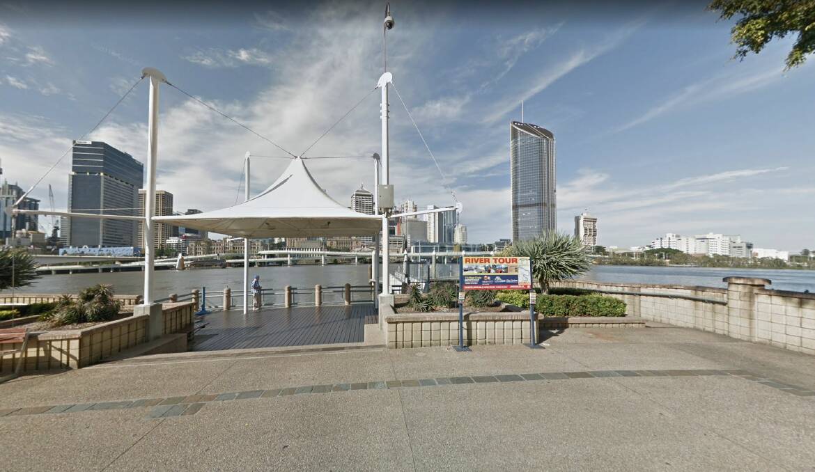Pontoon A at South Bank could potentially be displaced by the Neville Bonner Bridge. Photo: Google Maps
