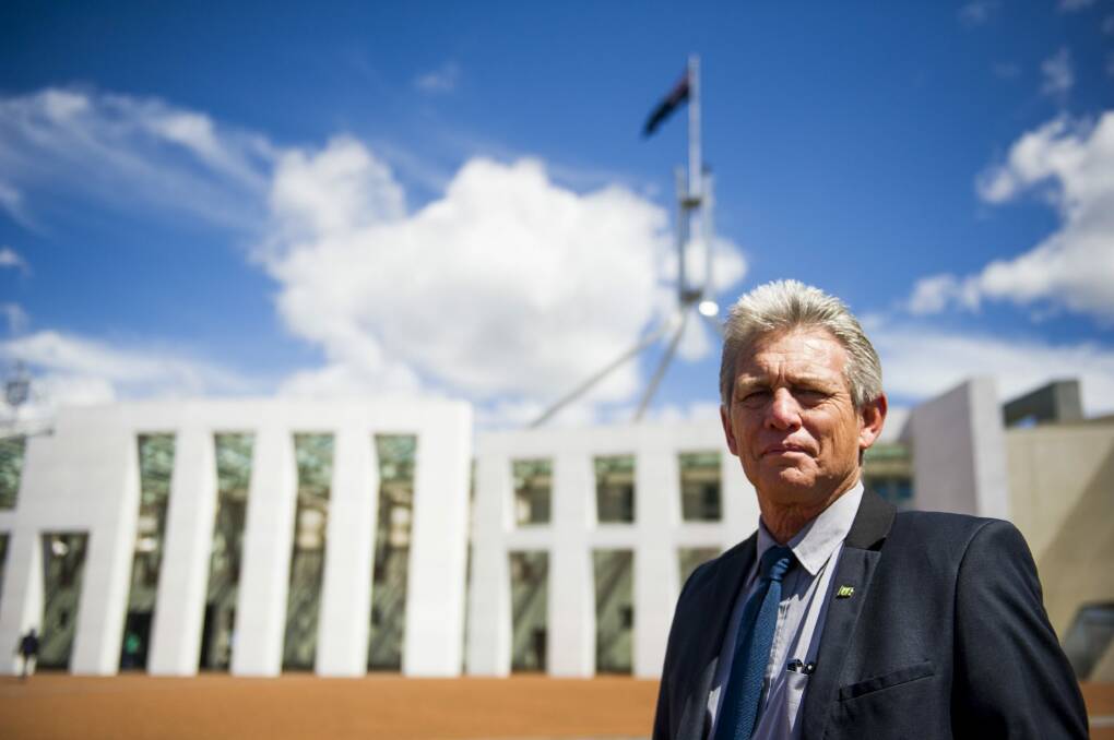 Norfolk Island Chief Minister Lisle Snell on a visit to Canberra in October. He is back this week, fighting to save self-government on the island. Photo: Jay Cronan