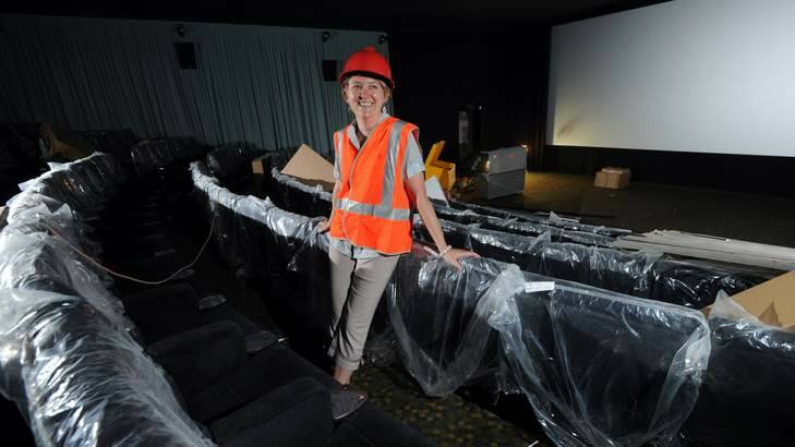 Palace Electric Cinema's General Manager, Lavanna Neal, in the near completed cinema 4. Photo: Graham Tidy