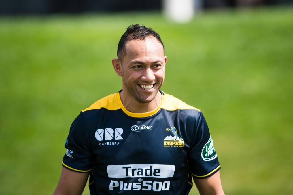Christian Lealiifano returned to Brumbies headquarters on Tuesday. Photo: Dion Georgopoulos