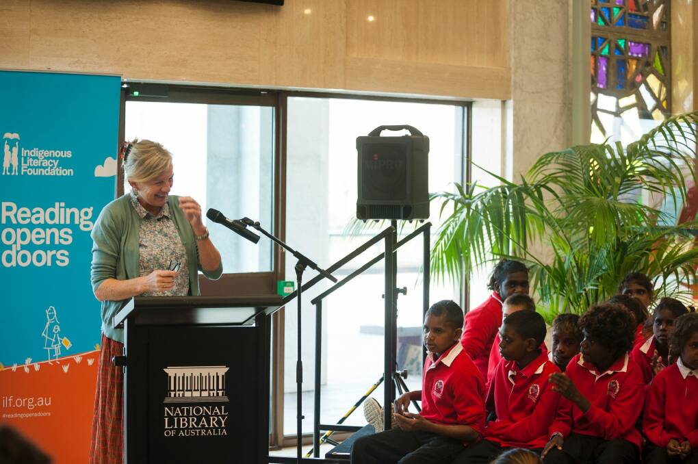Indigenous Literacy Foundation ambassador, Alison Lester helped with the illustrations.  Photo: Dion Georgopoulos