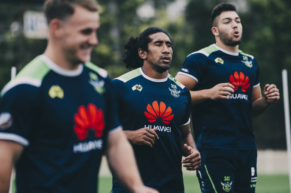 Sia Soliola doesn't know a more passionate Raider than Ricky Stuart. Photo: Jamila Toderas
