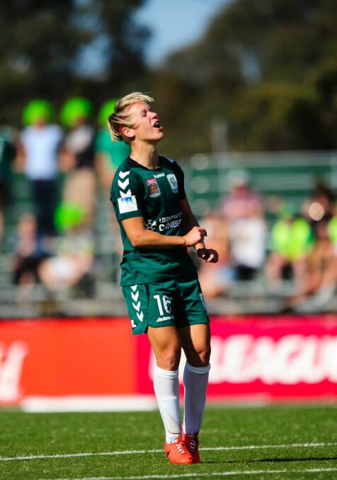 Canberra United midfielder Lori Lindsey hopes another TV broadcaster will show the W-League next season. Photo: Melissa Adams