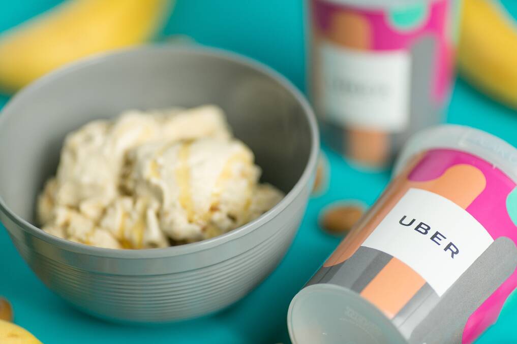 Uber will deliver ice cream created from recycled food for International Ice Cream Day. Photo: Supplied