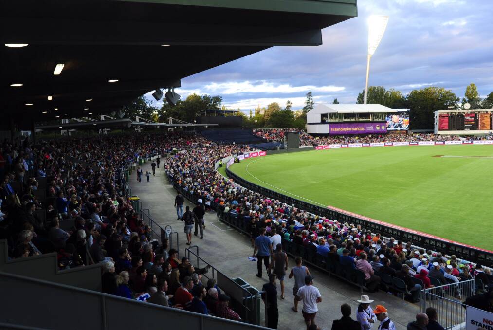 Manuka Oval has hosted one-day internationals and Big Bash games. Photo: Melissa Adams