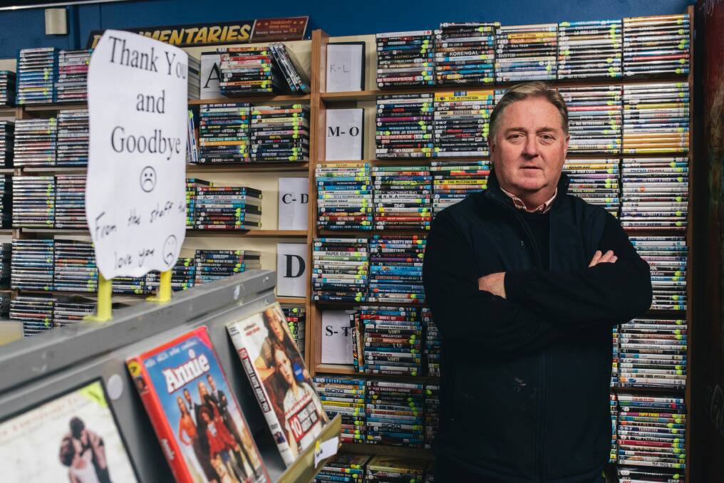 Blockbuster Dickson owner Paul Davis: 'It's been a great run, but the time has come.' Photo: Rohan Thomson
