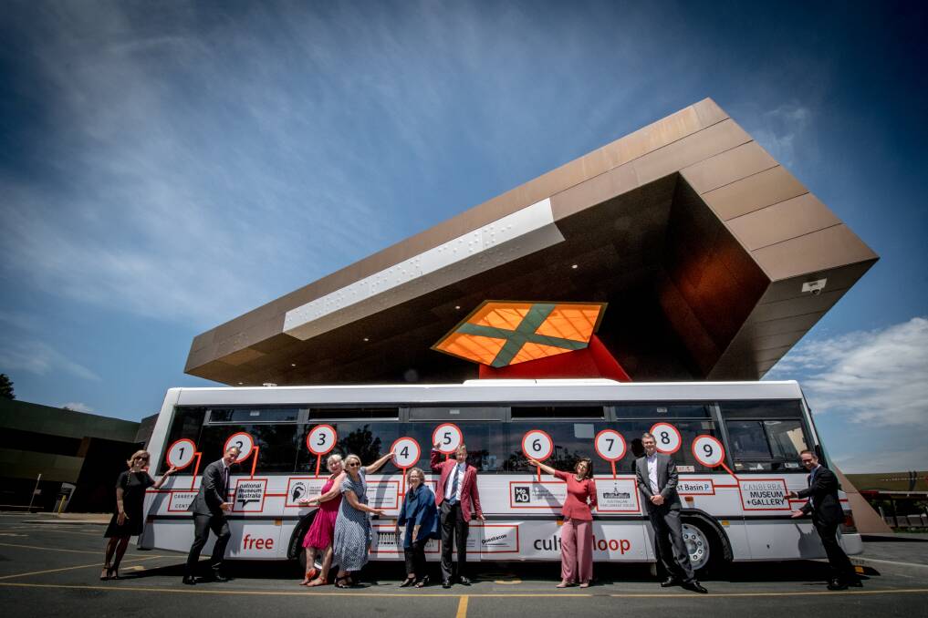 Directors from Canberra's main institutions have  joined forces to  provide a free "culture loop" bus service  for Canberra commuters. Photo: Karleen Minney