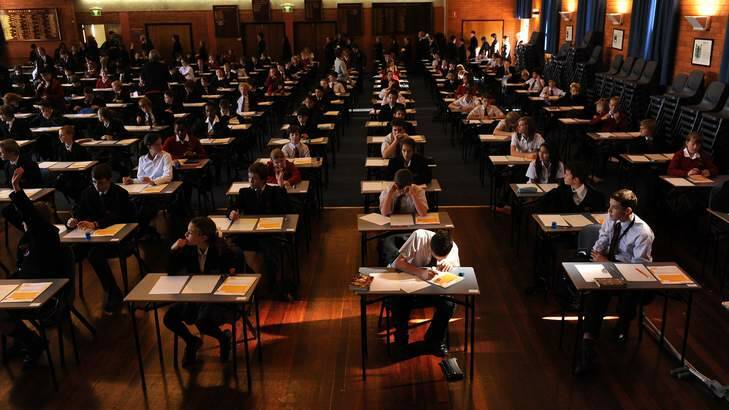 High school students commence the NAPLAN test in 2011. Photo: Gary Schafer