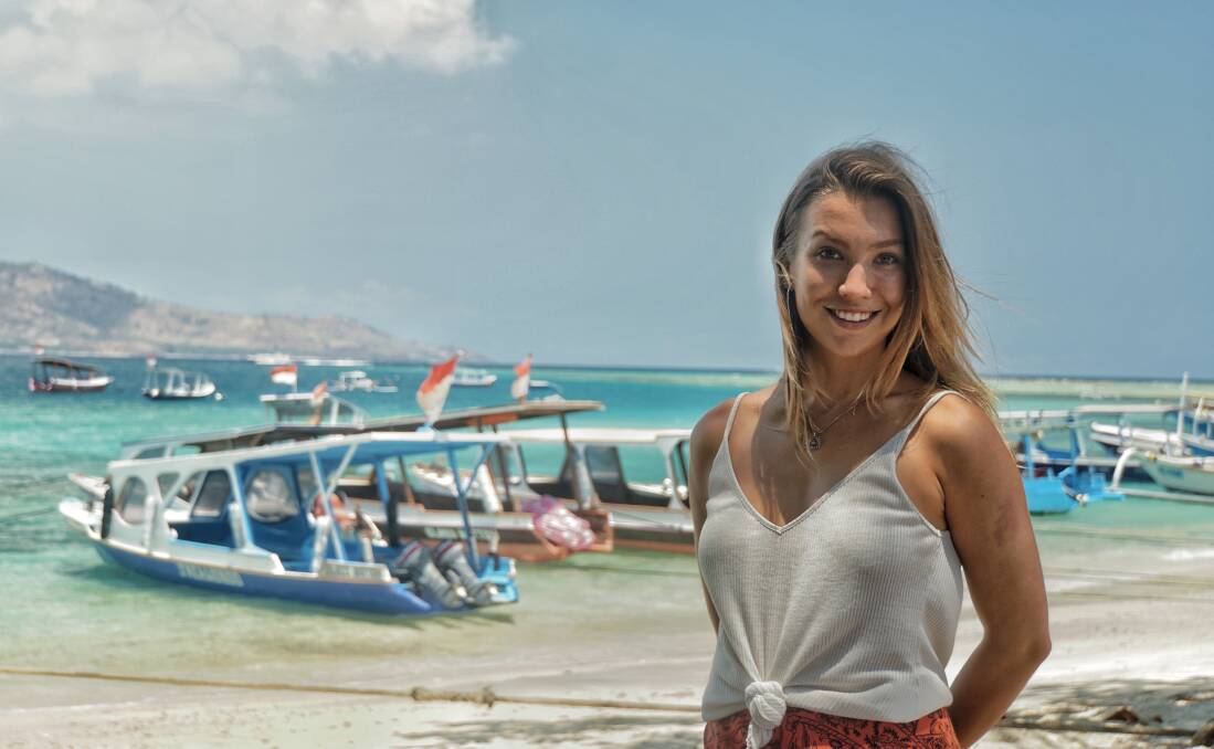 Katariina Hujanen, from Finland, spends most of her time between Australia and Gili Air. She stayed behind to help with the island's recovery after the earthquake. Photo: Amilia Rosa
