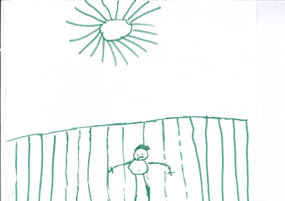 A picture drawn by a child detained on Christmas Island.
