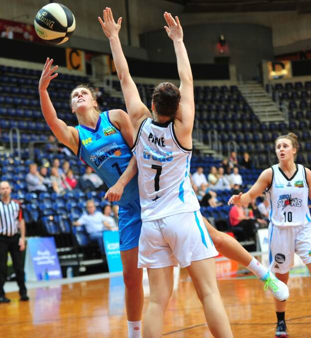 Canberra Capitals forward Stephanie Talbot scored 20 points in the loss to the Dandenong Rangers Photo: Melissa Adams 