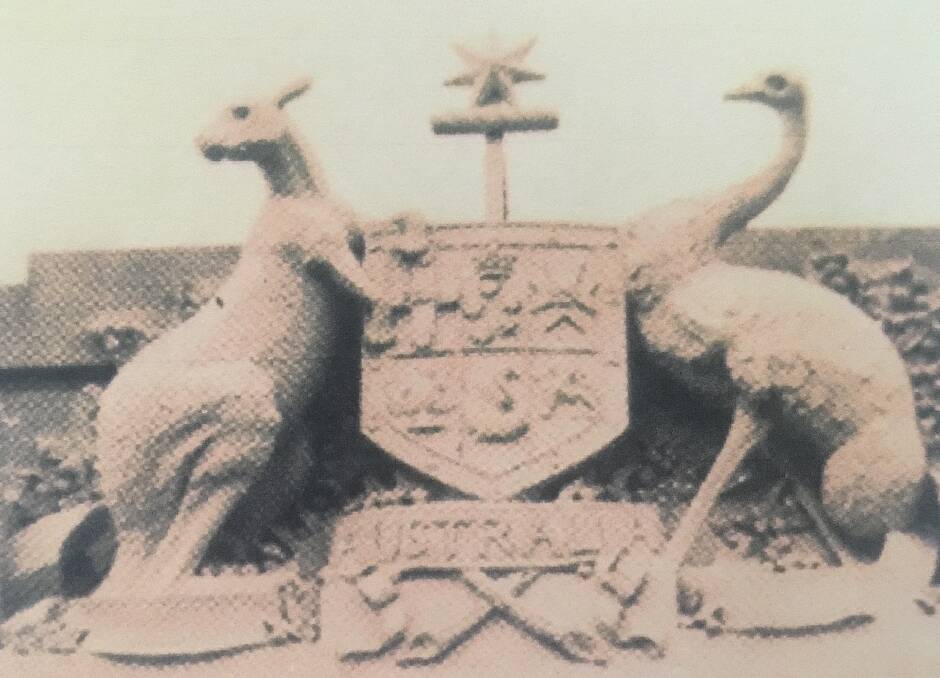 The coat of arms before it was remodelled. Photo: Mildenhall Collection