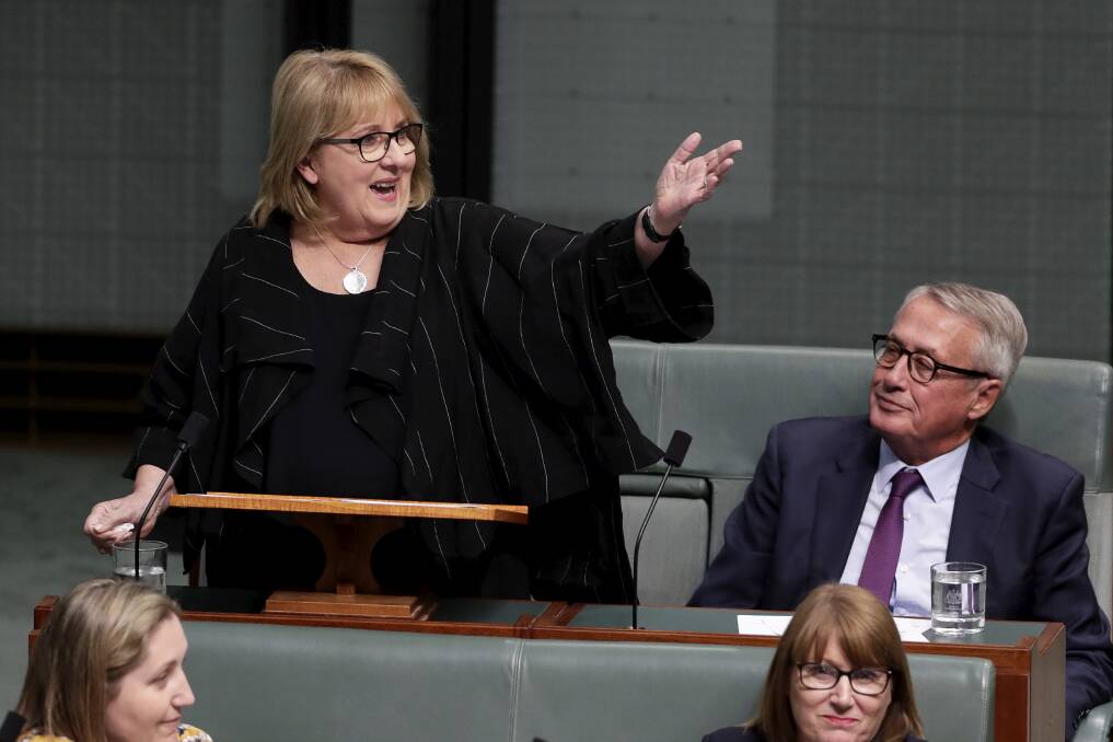 Labor MP Jenny Macklin delivers her valedictory speech. Photo: Alex Ellinghausen