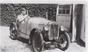 Austin powered: Peter  Thorne, aged 14, in his Austin Seven.