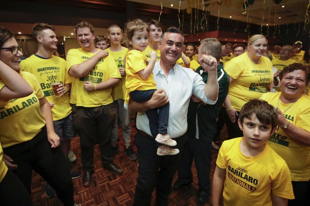 John Barilaro won all the booths in his electorate for the first time Photo: Alex Ellinghausen