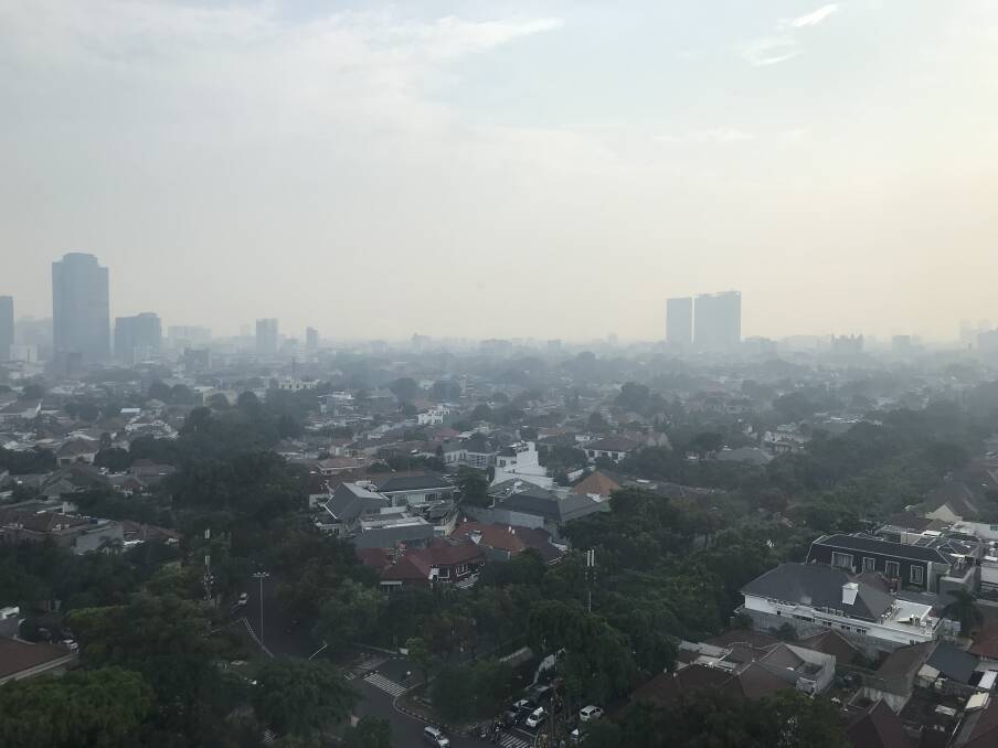 Pollution hangs heavy over the Indonesian capital, Jakarta. Photo: James Massola