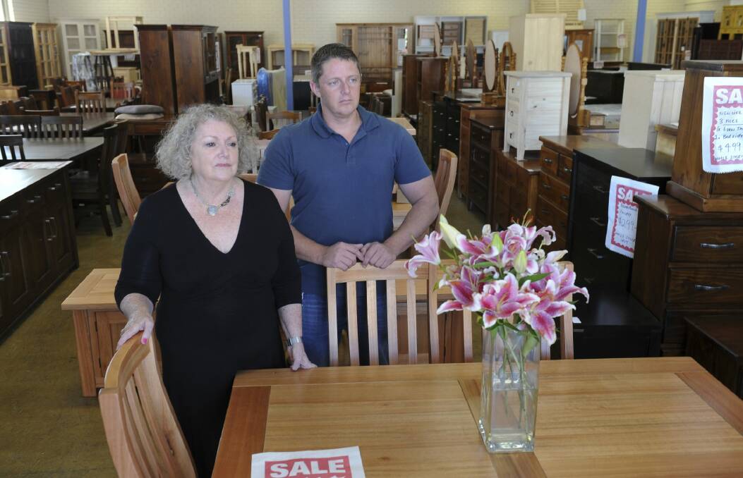 Furniture Wise owner Charmaine Lageman and manager Andrew Latta say they are already struggling. Photo: Graham Tidy