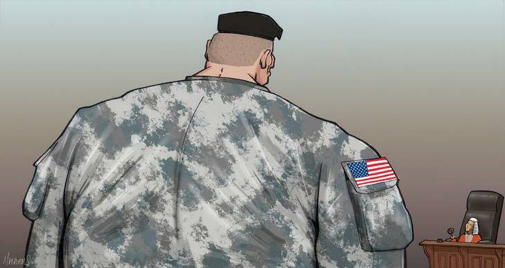 US Forces agreement. Illustration for David Biles piece by Matt Adams. Photo: Matt Adams