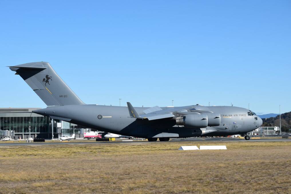 The C-17A Globemaster can carry three Black Hawk helicopters. Photo: supplied