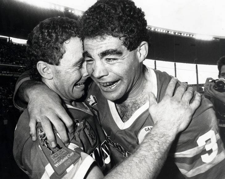 Champions of rugby league: Ricky Stuart and Mal Meninga. Photo: Supplied