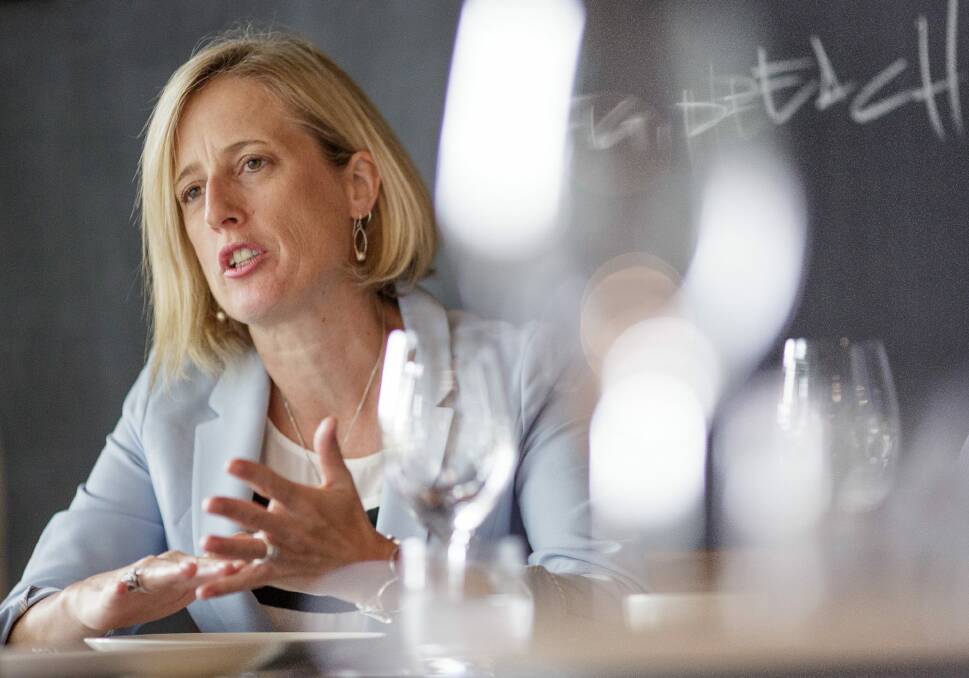 ACT Senator Katy Gallagher asked how the details of the email addresses were obtained by the company. Photo: Stefan Postles