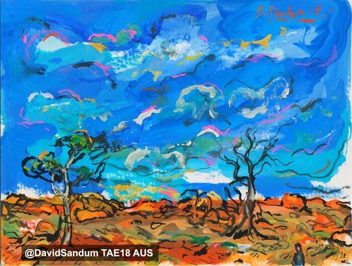 David Sandum's Australia in my mind is part of the Twitter Art Exhibit #TAE18.