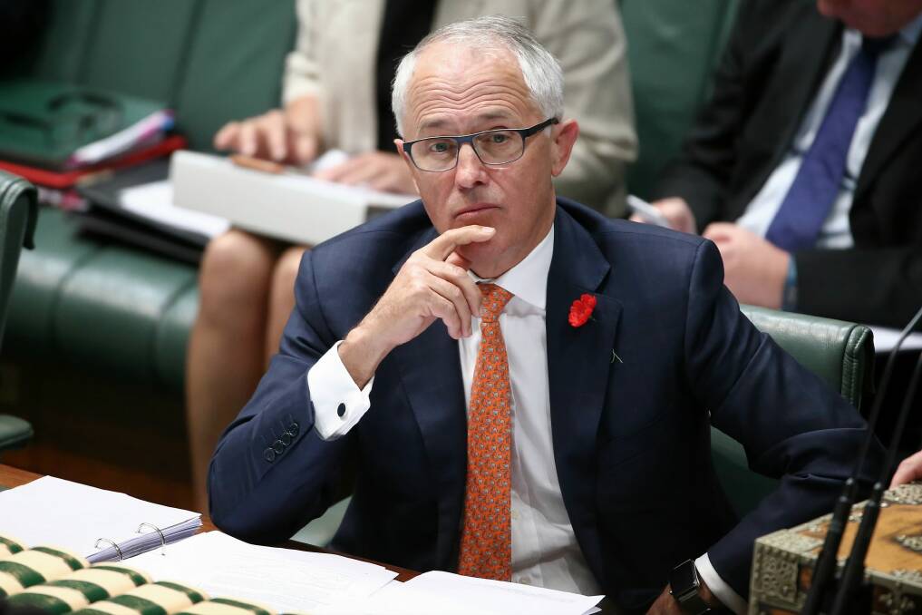 Prime Minister Malcolm Turnbull on Tuesday.  Photo:  Alex Ellinghausen