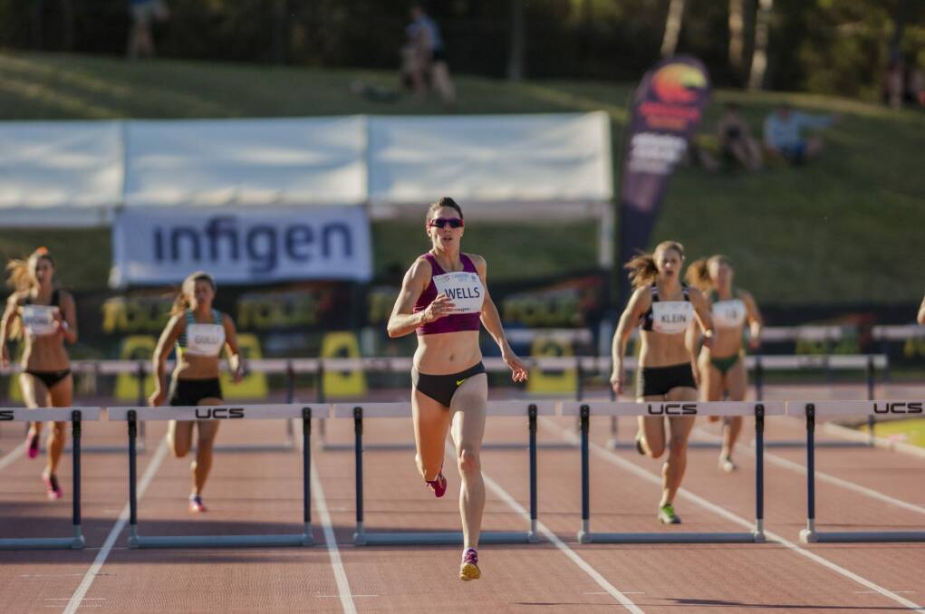 Canberra athlete Lauren Wells will be taking on American star Cassandra Tate in the women's 400m hurdles at the Sydney Track Classic on Saturday night. Photo: Jamila Toderas