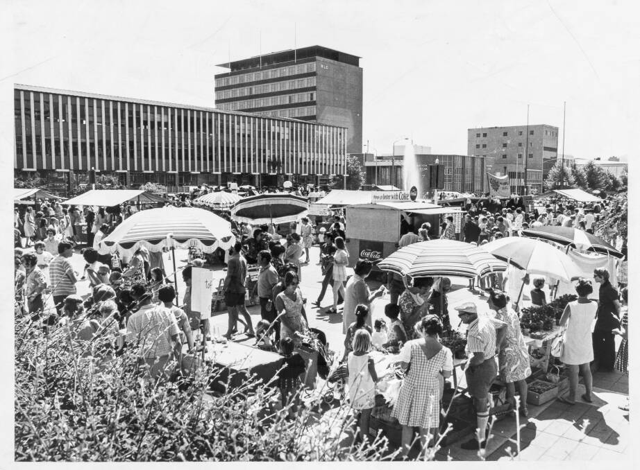 Typical Canberra Day celebrations in the City’s Civic Square, July 19, 1972. Part of the Fairfax photographic archive recently acquired by Canberra Museum and Gallery Photo: Supplied