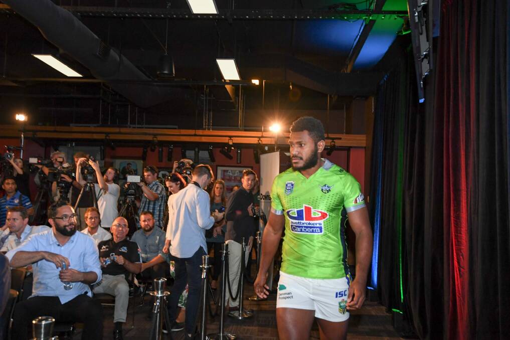 Kato Ottio has yet to make his NRL debut but was at the Auckland Nines launch on Wednesday. Photo: Peter Rae