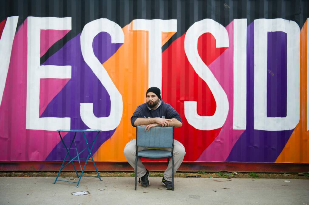 Walid Ajaj, owner of Habibiz, said business was good at the Westside Container Village, but the site needed better promotion from government. Photo: Jay Cronan