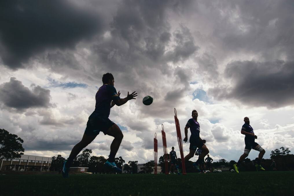 Brumbies training on Monday afternoon. Photo: Rohan Thomson