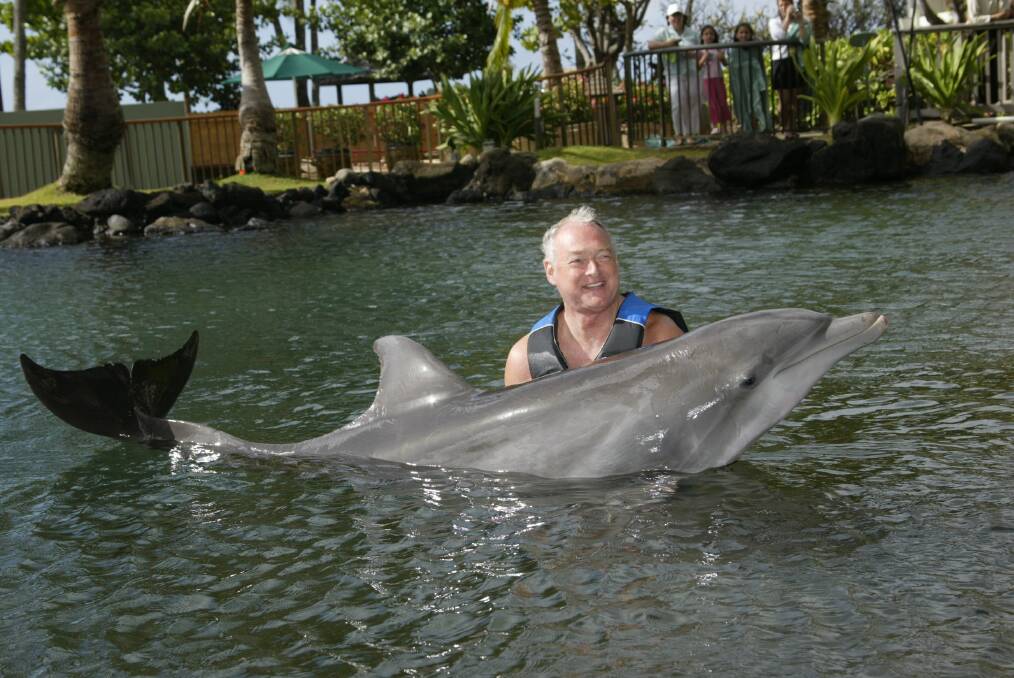 Director Brian Trenchard-Smith and Flipper. Photo: Supplied