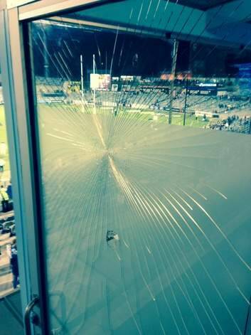 Not happy: a shot from the Waratahs coaches' box after their 28-23 loss to the Brumbies at Canberra Stadium on Saturday night. Photo: Supplied