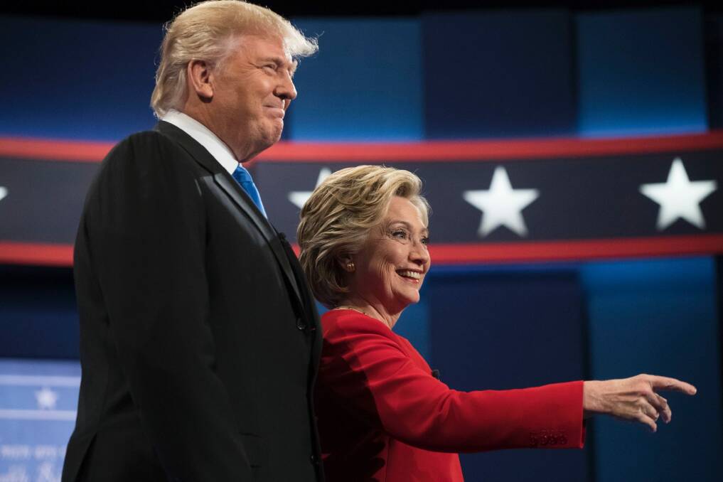 Then Democratic presidential candidate Hillary Clinton and President Donald Trump, who faced off in the first presidential debate in September 2016. Photo: Matt Rourke
