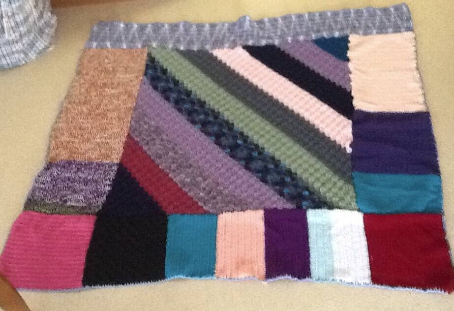 A blanket knitted by one of K4BN's knitting and nattering groups. Photo: Supplied