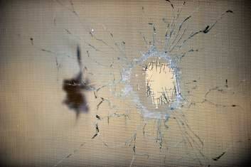 The bullet hole. Photo: Karleen Minney