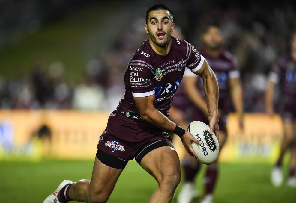 Tom Wright will link with the Brumbies after making his NRL debut with Manly. Photo: NRL Imagery