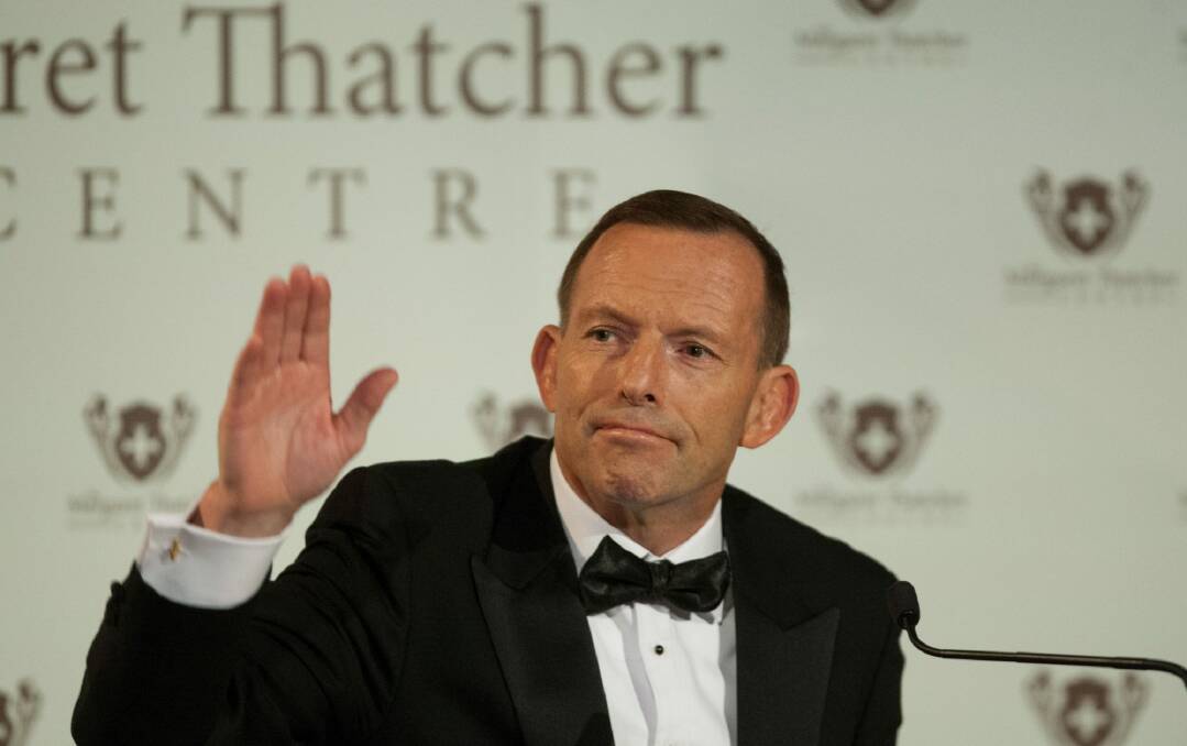 Follow me: Former Australian PM Tony Abbott tells Europe to heed his advice.  Photo: Julian Andrews