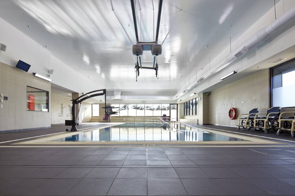 The new state-of-the-art hydrotherapy pool at University of Canberra Hospital in Bruce. Photo: Supplied