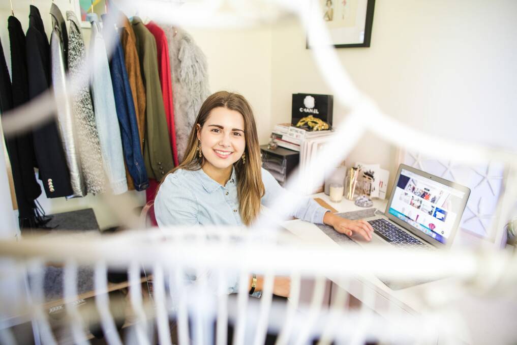 Jemma Mrdak works from home a few days a week, which gives her the opportunity to also work on a fashion and lifestyle blog in her down time.  Photo: Sitthixay Ditthavong