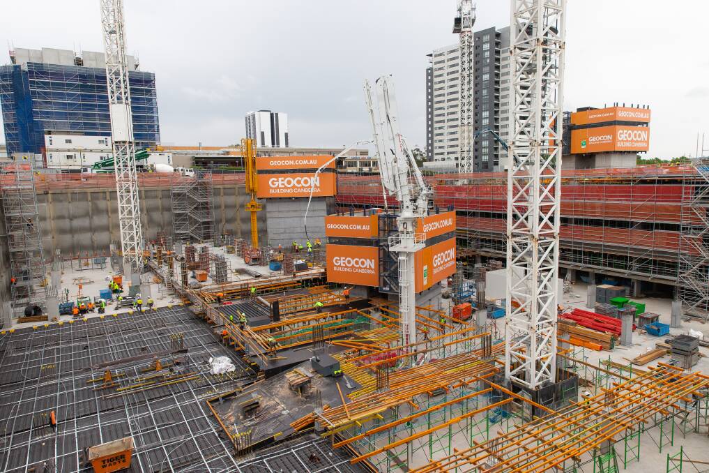 The Republic precinct being built by Geocon in Belconnen is "Australia's largest residential project". Photo: Terry Cunningham.