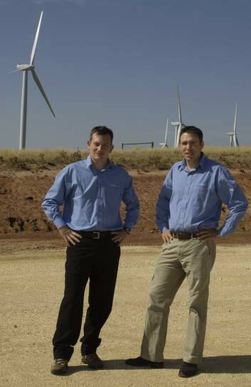 Luke Osborne and Nathan Steggel say wind farms can help the ACT government meet its 2020 renewable energy target.
