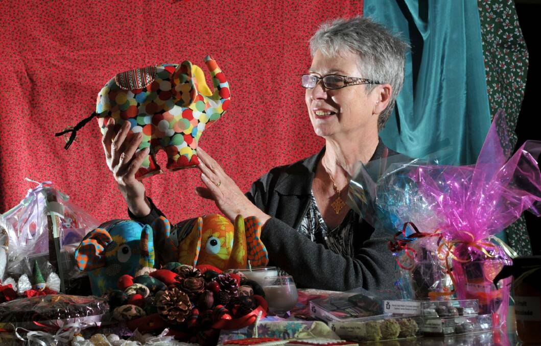 Pam Taylor, convenor of the 25th Annual Pre-Christmas Craft Show at the Weston Creek Uniting Church this weekend. Photo: Graham Tidy