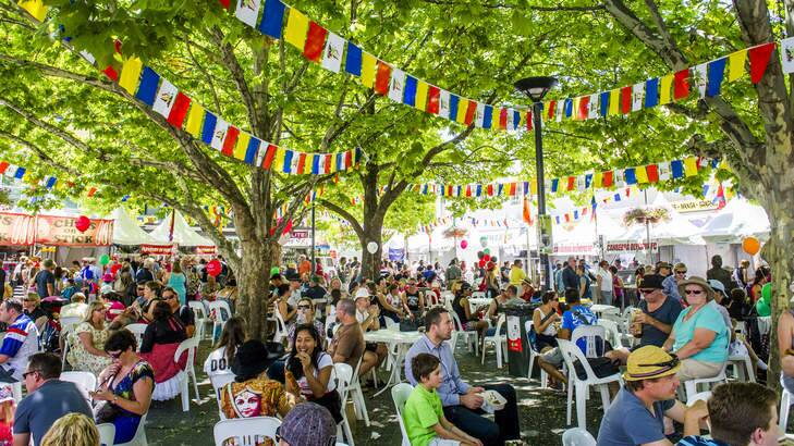 People rest in the shade at last year's Multicultural Festival. Photo: Rohan Thomson