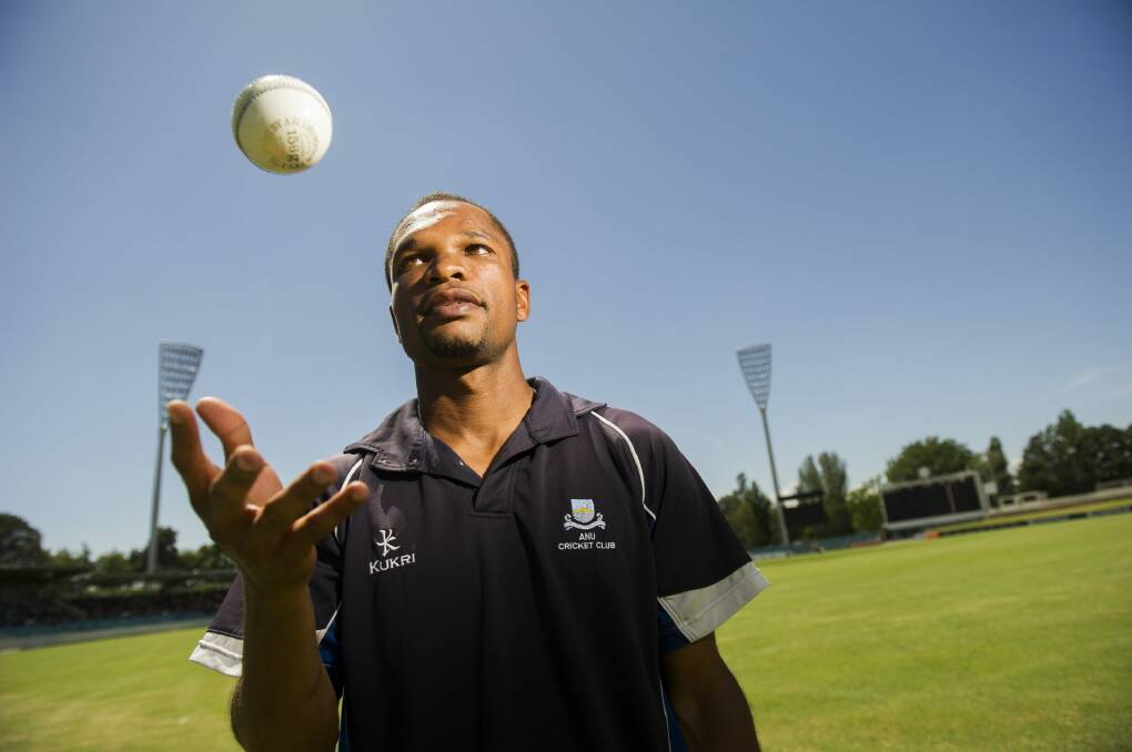 Speedster: West Indian fast bowler Alrick Campbell is the leading wicket-taker for ANU this season. Photo: Rohan Thomson